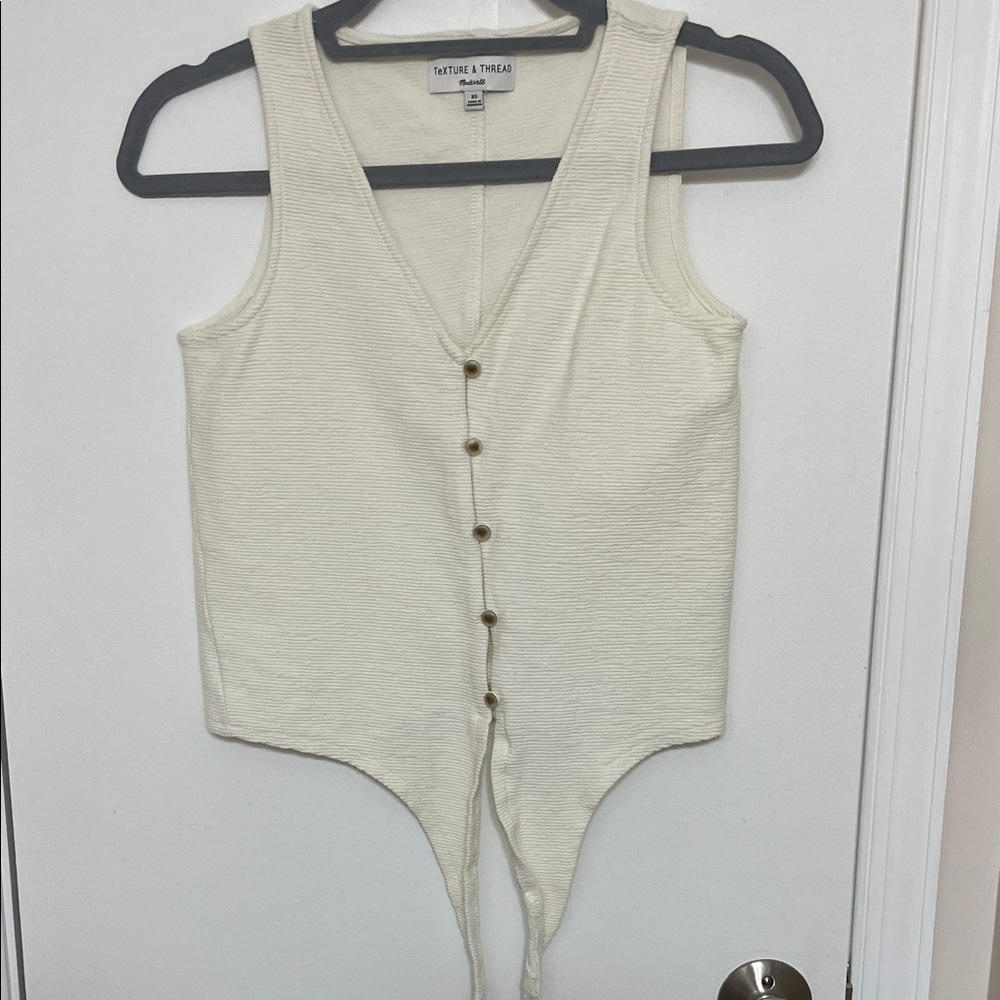 Madewell Cream Sleeveless Top